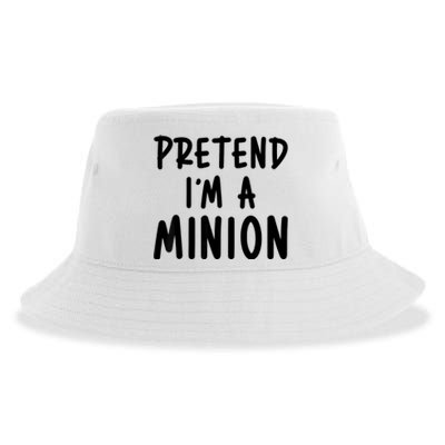 Pretend IM A Minion Costume Party Funny Halloween Minion Sustainable Bucket Hat