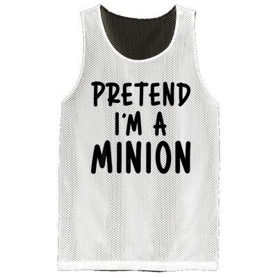 Pretend IM A Minion Costume Party Funny Halloween Minion Mesh Reversible Basketball Jersey Tank