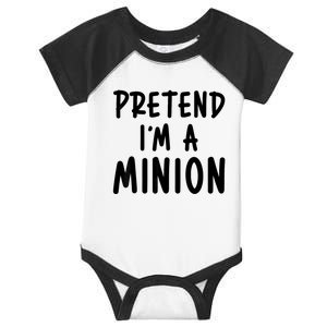 Pretend IM A Minion Costume Party Funny Halloween Minion Infant Baby Jersey Bodysuit