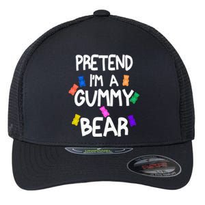 Pretend I'm A Gummy Bear Tee Funny Lazy Halloween Costume Flexfit Unipanel Trucker Cap