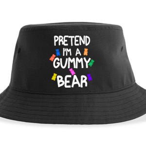 Pretend I'm A Gummy Bear Tee Funny Lazy Halloween Costume Sustainable Bucket Hat