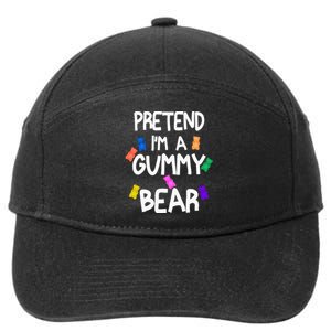 Pretend I'm A Gummy Bear Tee Funny Lazy Halloween Costume 7-Panel Snapback Hat