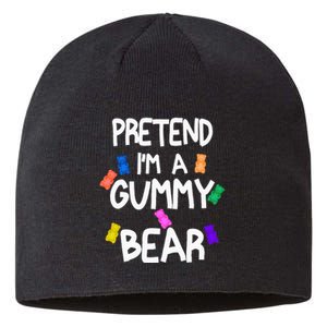 Pretend I'm A Gummy Bear Tee Funny Lazy Halloween Costume Sustainable Beanie