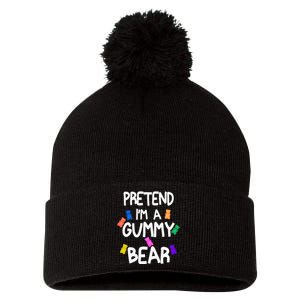 Pretend I'm A Gummy Bear Tee Funny Lazy Halloween Costume Pom Pom 12in Knit Beanie