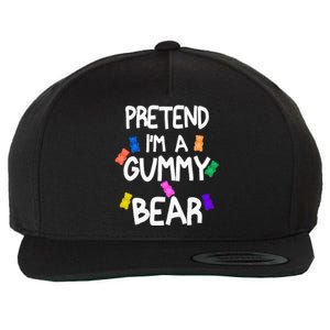 Pretend I'm A Gummy Bear Tee Funny Lazy Halloween Costume Wool Snapback Cap