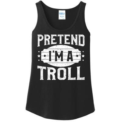 Pretend IM A Troll Matching Costume Lazy Halloween Party Ladies Essential Tank