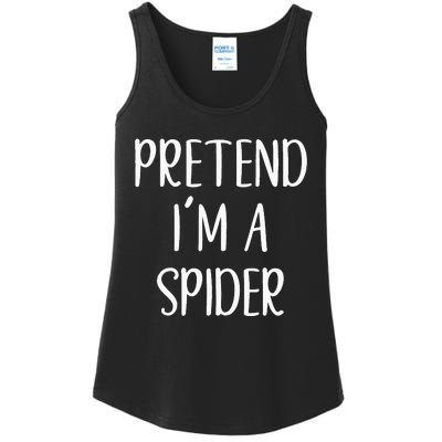 Pretend Im A Spider Costume Halloween Simple Funny Ladies Essential Tank