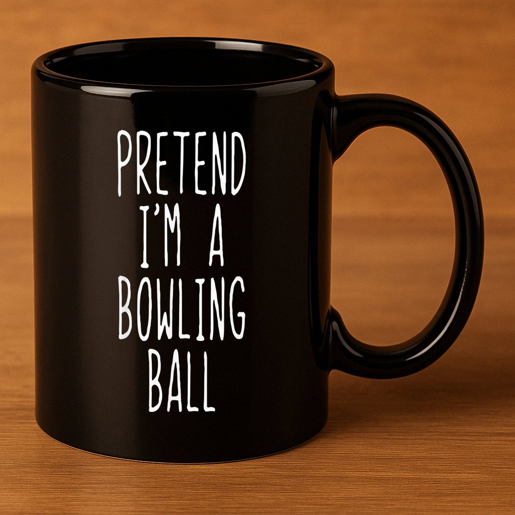 Pretend IM A Bowling Ball Costume Halloween Simple 11oz C Handle Ceramic Mug