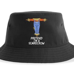 Pretend IM A Scarecrow Funny Lazy Halloween Costume Sustainable Bucket Hat