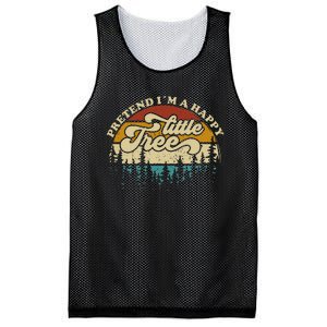 Pretend Im A Happy Little Tree Funny Lazy Halloween Costume Mesh Reversible Basketball Jersey Tank