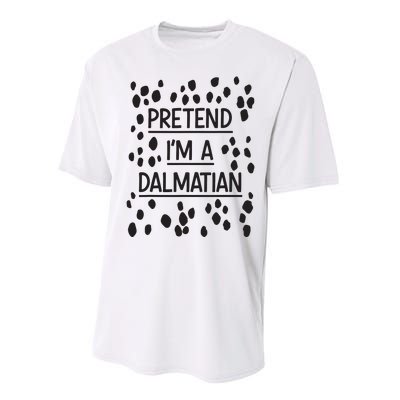 Pretend Im A Dalmatian Easy Lazy Costume For Halloween Party Performance Sprint T-Shirt