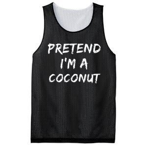 Pretend IM A Coconut Funny Lazy Halloween Costume Mesh Reversible Basketball Jersey Tank