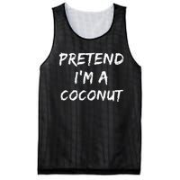 Pretend IM A Coconut Funny Lazy Halloween Costume Mesh Reversible Basketball Jersey Tank