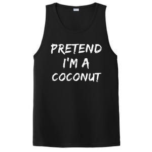 Pretend IM A Coconut Funny Lazy Halloween Costume PosiCharge Competitor Tank