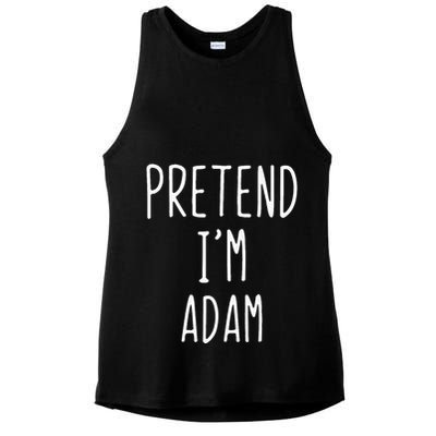 Pretend IM Adam Costume Halloween Bible Lazy Easy Ladies PosiCharge Tri-Blend Wicking Tank