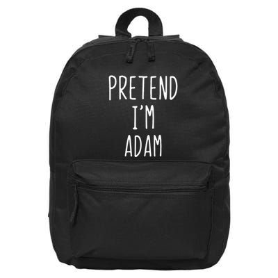Pretend IM Adam Costume Halloween Bible Lazy Easy 16 in Basic Backpack