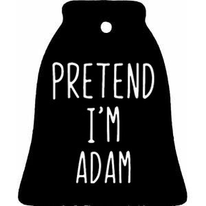 Pretend IM Adam Costume Halloween Bible Lazy Easy Ceramic Bell Ornament