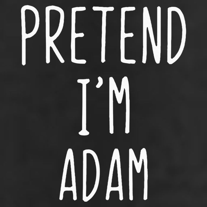 Pretend IM Adam Costume Halloween Bible Lazy Easy 25L Jumbo Tote