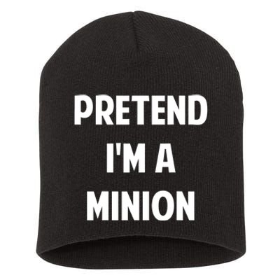 Pretend IM A Minion Costume Party Funny Halloween Minion Short Acrylic Beanie