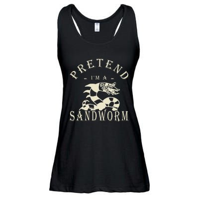 Pretend IM A Sandworm Funny Halloween Party Costume Ladies Essential Flowy Tank