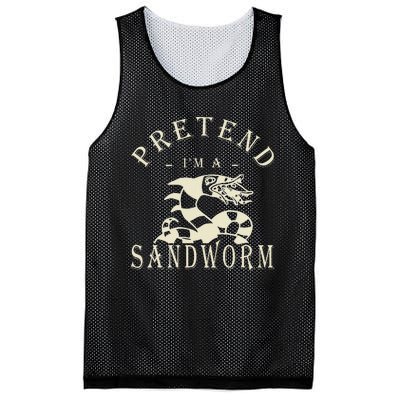 Pretend IM A Sandworm Funny Halloween Party Costume Mesh Reversible Basketball Jersey Tank