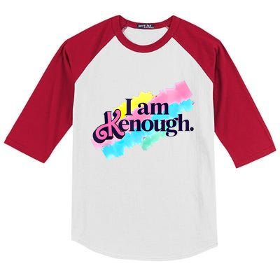 Pinky I Am Kenough Funny Enough For Men Women Kids Kids Colorblock Raglan Jersey