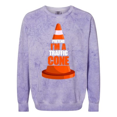 Pretend Im A Traffic Cone Costume Colorblast Crewneck Sweatshirt