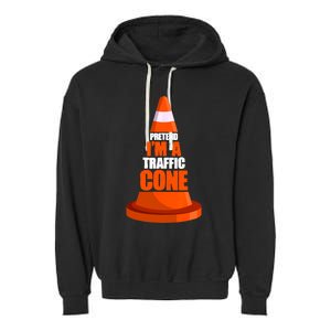 Pretend Im A Traffic Cone Costume Garment-Dyed Fleece Hoodie