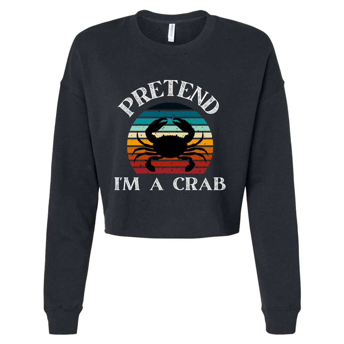 Pretend I'm A Crab Cropped Pullover Crew