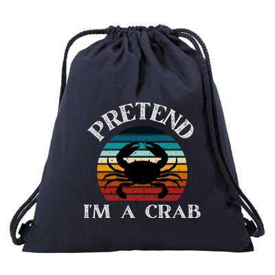 Pretend I'm A Crab Drawstring Bag