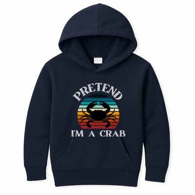 Pretend I'm A Crab Kids Hoodie