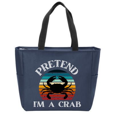 Pretend I'm A Crab Zip Tote Bag
