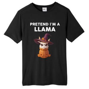 Pretend IM A Llama Costume Halloween Llama Funny Pumpkin Meaningful Gift Tall Fusion ChromaSoft Performance T-Shirt