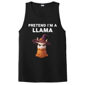 Pretend IM A Llama Costume Halloween Llama Funny Pumpkin Meaningful Gift PosiCharge Competitor Tank