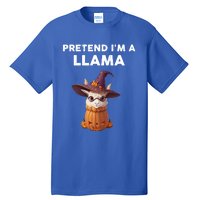 Pretend IM A Llama Costume Halloween Llama Funny Pumpkin Meaningful Gift Tall T-Shirt