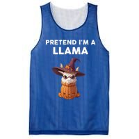 Pretend IM A Llama Costume Halloween Llama Funny Pumpkin Meaningful Gift Mesh Reversible Basketball Jersey Tank