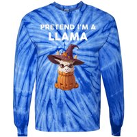 Pretend IM A Llama Costume Halloween Llama Funny Pumpkin Meaningful Gift Tie-Dye Long Sleeve Shirt