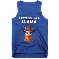 Pretend IM A Llama Costume Halloween Llama Funny Pumpkin Meaningful Gift Tank Top