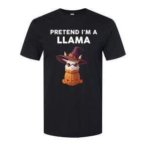 Pretend IM A Llama Costume Halloween Llama Funny Pumpkin Meaningful Gift Softstyle CVC T-Shirt