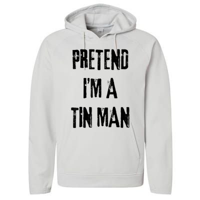 Pretend IM A Tin Man Halloween Last Minute Costume Party Performance Fleece Hoodie