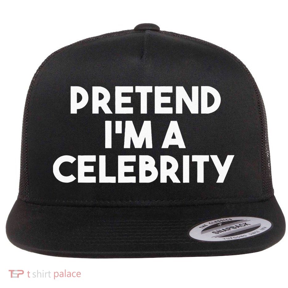 Pretend Im A Celebrity Funny Lazy Halloween Costume Flatbill Hat