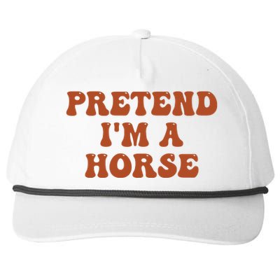 Pretend IM A Horse Halloween Costume 2024 Horse Groovy Snapback Five-Panel Rope Hat