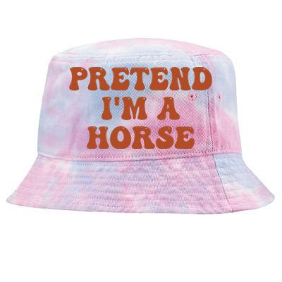 Pretend IM A Horse Halloween Costume 2024 Horse Groovy Tie-Dyed Bucket Hat