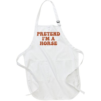 Pretend IM A Horse Halloween Costume 2024 Horse Groovy Full-Length Apron With Pockets