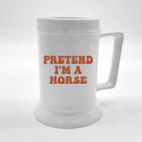 Pretend IM A Horse Halloween Costume 2024 Horse Groovy Beer Stein