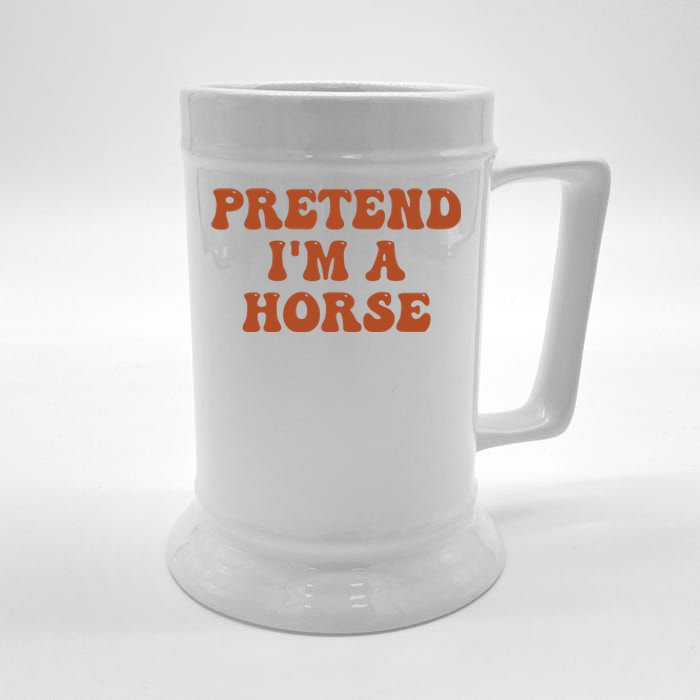 Pretend IM A Horse Halloween Costume 2024 Horse Groovy Beer Stein