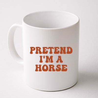 Pretend IM A Horse Halloween Costume 2024 Horse Groovy Coffee Mug