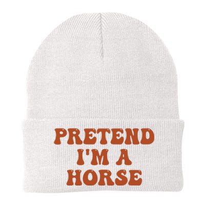 Pretend IM A Horse Halloween Costume 2024 Horse Groovy Knit Cap Winter Beanie