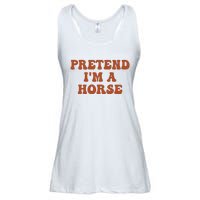 Pretend IM A Horse Halloween Costume 2024 Horse Groovy Ladies Essential Flowy Tank