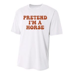 Pretend IM A Horse Halloween Costume 2024 Horse Groovy Performance Sprint T-Shirt